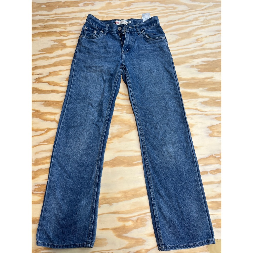 Levis 505 Regular Fit Boys Slim Jeans Size 14 Slim Blue Denim 5505-C23 320